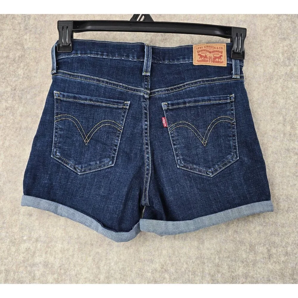 Levis Womens Mid Length Denim Shorts Size 27 - Picture 2 of 5